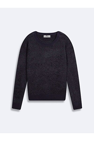 Ltb Yumusak Dokulu Uzun Kollu Basıc Triko Lacivert Kazak