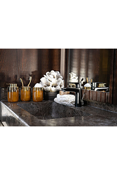 Home Sweet Home Zya21036-2 Banyo Set 3'lü (sivi Sabunluk-dis Fircalik-pamukluk)