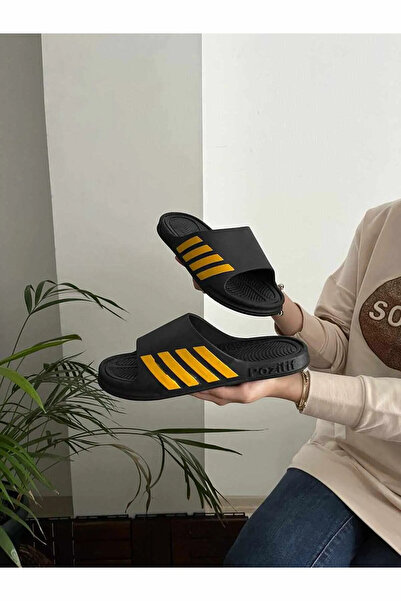 Behtah Kundura Erkek Çizgili Anatomik Kaydırmaz Taban Havuz Sahil Plaj Günlük...