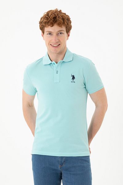 U.S. Polo Assn. Ανδρικό μπλουζάκι Aqua Green Basic - 50284633 -VR083