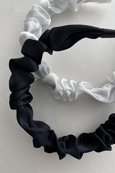mylove Black Satin Crown - Gathered