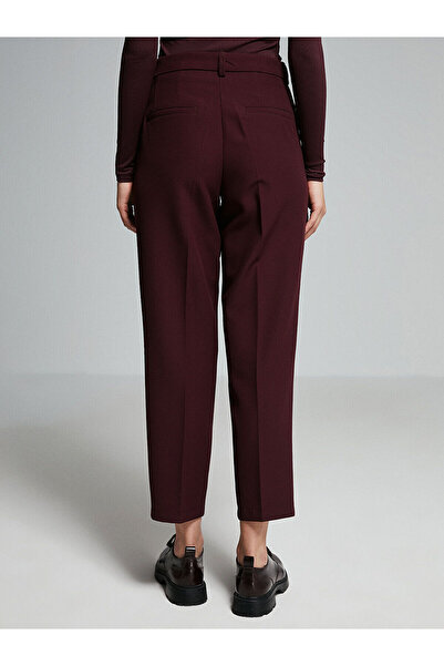 LC Waikiki LCW Vision Koyu Kırmızı Dar Fit Kadın Pantolon