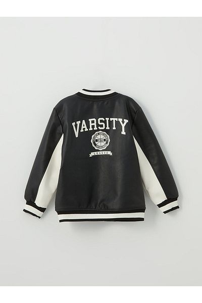 LC Waikiki Lcw College Collar Leather Look Boy's Coat