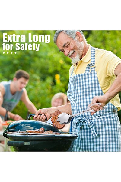 Jet's Home Salad Tongs Stainless Steel Tong Cooking Tongs Barbecue Tongs Cake Tongs 26 cm