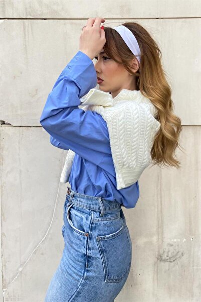 mylove White Stretchy Cotton Bandana Crown