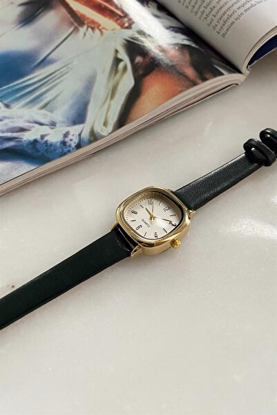 mylove Pera Leather Strap Watch Khaki