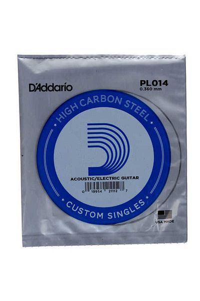 Daddario Pl014 Electro and Acoustic Single Wire, B-(Si), High Carbon St