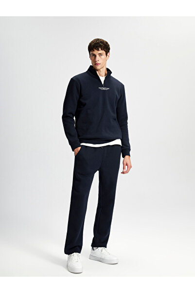 LC Waikiki Lcwk Dik Yaka Uzun Kollu Baskılı Erkek Kalın Sweatshirt