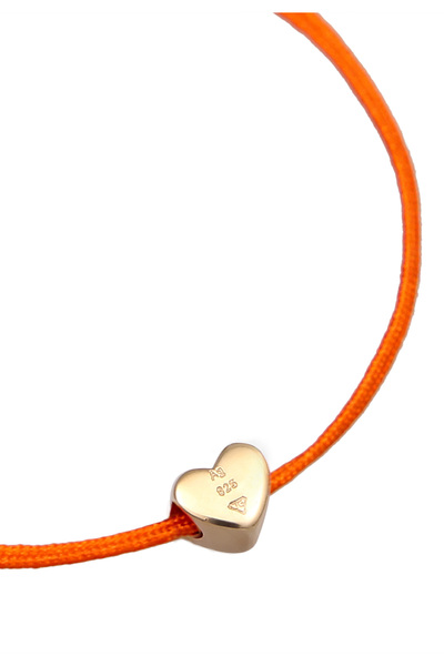 ELLI Dámský náramek s přívěskem ve tvaru srdce, elastický, základní, s nylonovou modrou výplní, stříbro 925