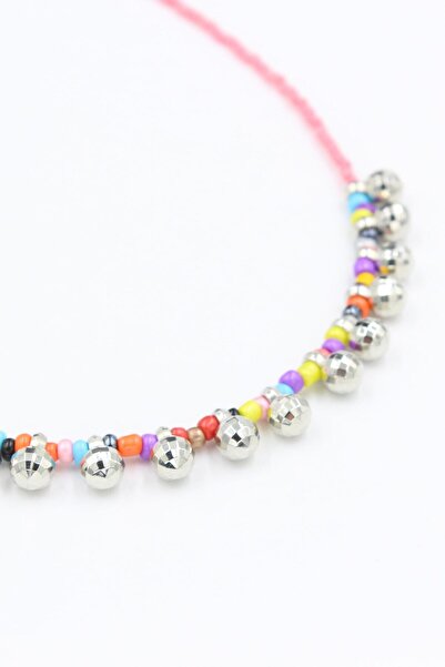 Chantaky 051 302 قلادة ديسكو مرصعة بالخرز