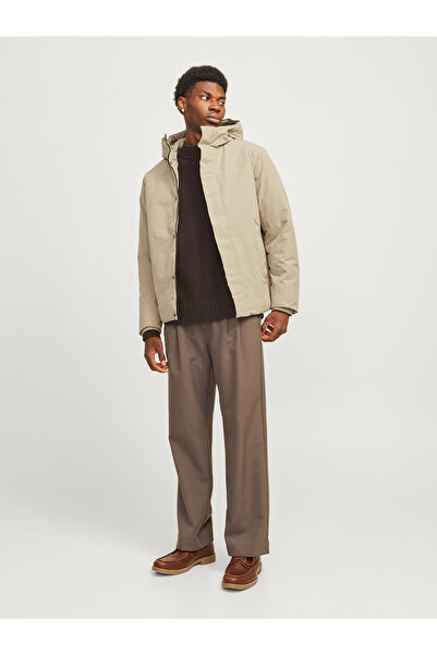 Jack & Jones Ανδρικό μπεζ παλτό Jack Jones - Jjekeen Sn 12258405-06