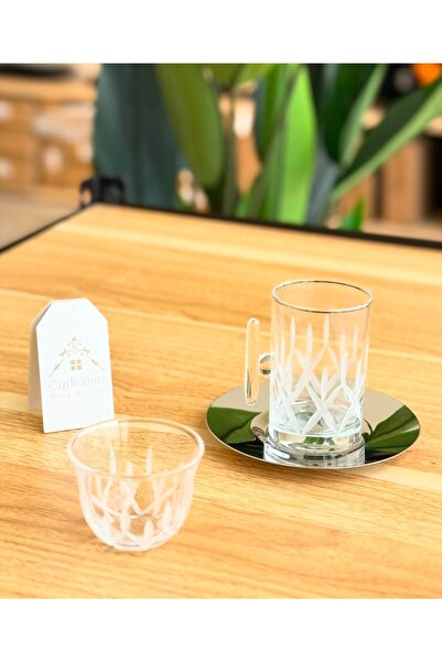 Turkish Store İstanbul طقم شاي وقهوة مكون من 18 قطعة