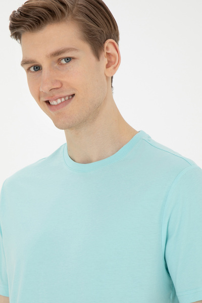 U.S. Polo Assn. Ανδρικό μπλουζάκι Water Green Basic 50284618 -VR083