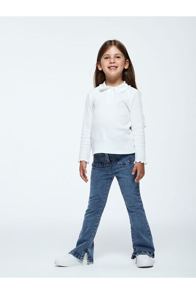 LC Waikiki LCW Παιδικό βασικό ισπανικό τζιν παντελόνι για κορίτσια