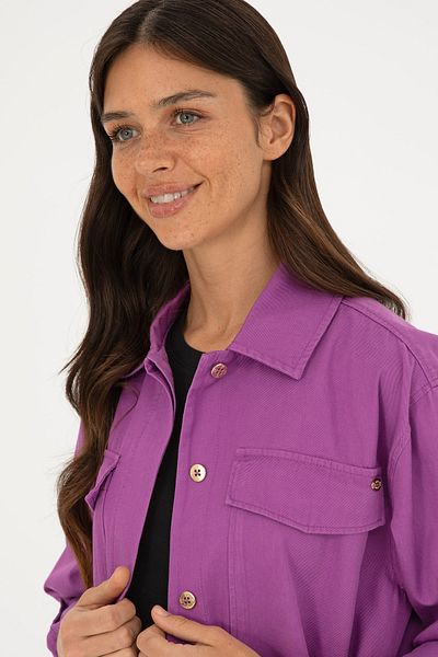 U.S. Polo Assn. سترة نسائية أرجوانية 50284004 -VR038