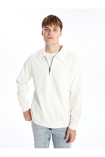 LC Waikiki Екрю Поло з довгими рукавами XSIDE Чоловічий світшот