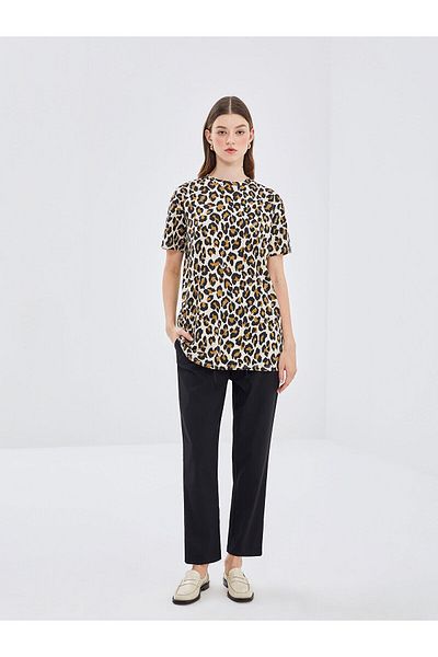 LC Waikiki Pantaloni de damă Lcw cu talie elastică tăiat morcov W3at99z