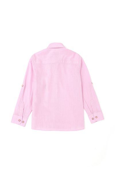 U.S. Polo Assn. Boy's Pink Long Sleeve Basic Shirt 50283994-Vr041
