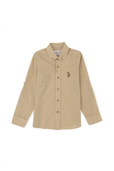 U.S. Polo Assn. Αγόρι Ανοιχτό Χακί Μακρυμάνικο Πουκάμισο Basic 50283994-VR183