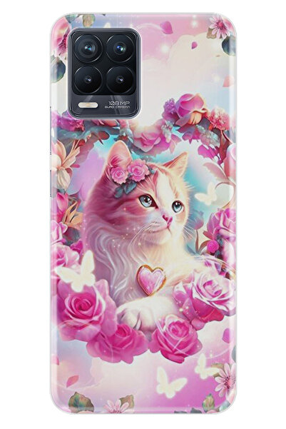 realme 8 - 8 Pro Kılıf Boutique Baskılı Resimli Güzel Kedi Pcode -037