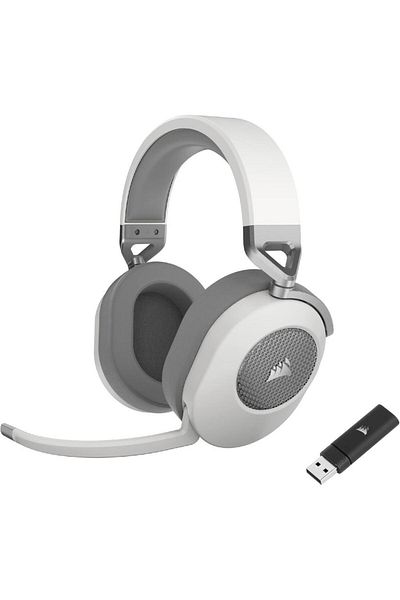 Corsair سماعة رأس لاسلكية للألعاب Hs65 Surround USB Dolby Audio 7.1 باللون الأبيض