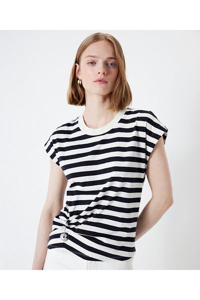 İpekyol T-Shirt mit Linienmuster