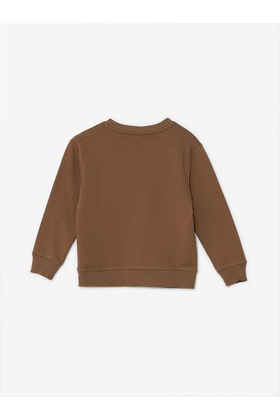 LC Waikiki Μακρυμάνικο φούτερ για αγόρι με στάμπα LCW Kids Crew Neck