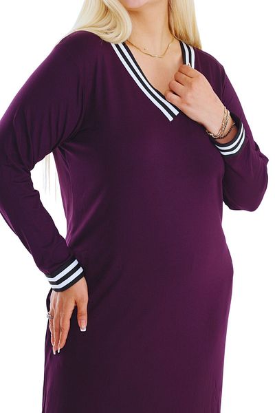 Hazinedan Rochie neagră de damă, cu mânecă lungă, cu decolteu în V, din viscoză