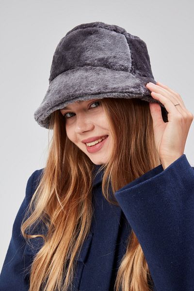 derikem Plush Bucket Women's Fisherman's Hat Soft and Furry Women's Hat