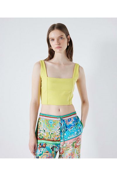 İpekyol Square collar crop T-shirt