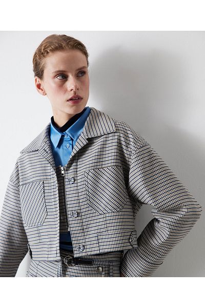 İpekyol Jacke mit Hahnentrittmuster