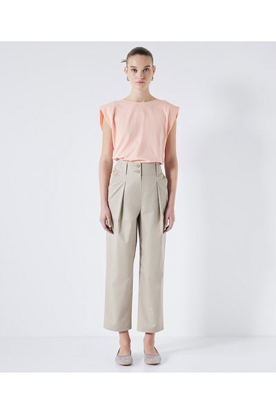 İpekyol T-shirt with metal chain accessories