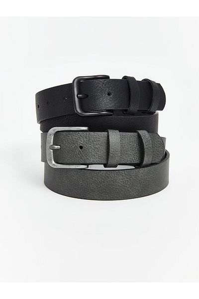 LC Waikiki Ανδρική ζώνη LCW Leather Look με 2 τεμ