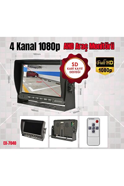 EXPOTECH MONİTOR 7 İNÇ QUAD EXM-7040 (SD KART DESTEKLİ)