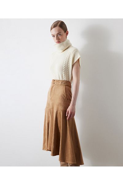 İpekyol Suede Midi Skirt