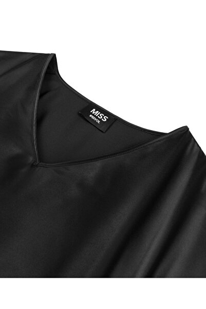 MISS IPEKYOL Φόρεμα με λαιμόκοψη με γυαλιστερή υφή