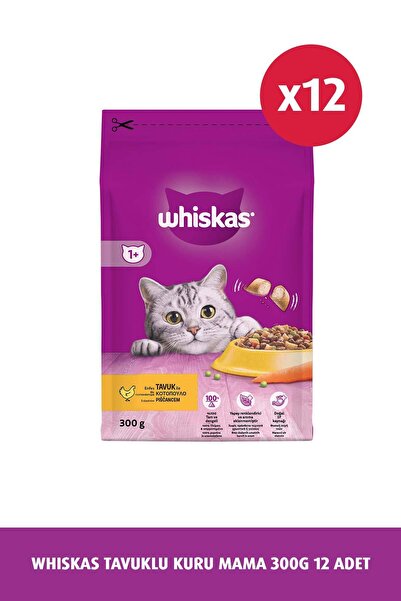 Whiskas Tavuklu Ve Sebzeli Yetişkin Kedi Maması 12x300 gr
