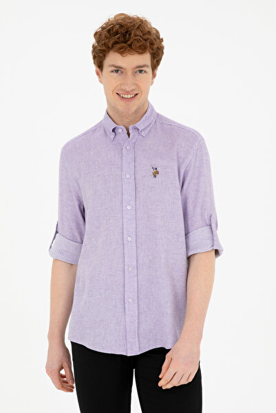 U.S. Polo Assn. Erkek Lila Uzun Kollu Gömlek 50283699-VR034