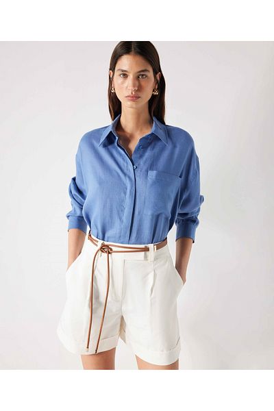 İpekyol Leinen-Shorts mit doppeltem Bein