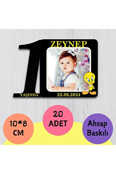 wonderlike Resimli Ahşap Magnet 50 Adet