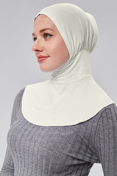 Sonbaharmoda حجاب رياضي نسائي إكرو - حجاب عملي، طوق الرقبة، غطاء محرك السيارة القابل للربط من القطن الممشط S200