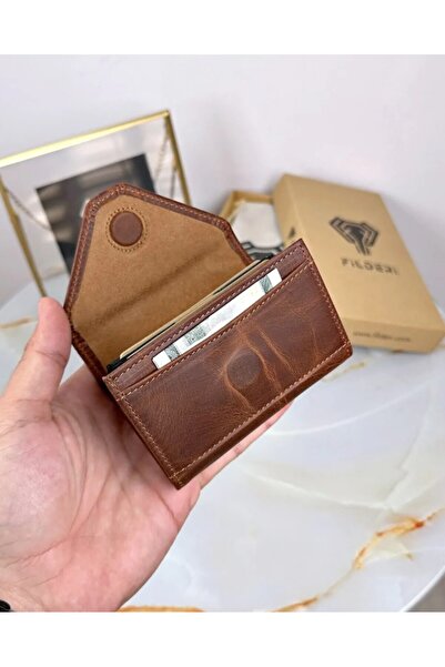 Fil Deri Γνήσιο δέρμα - Μαγνητικό - Θήκη νομισμάτων - Θήκη κάρτας ακορντεόν 2063