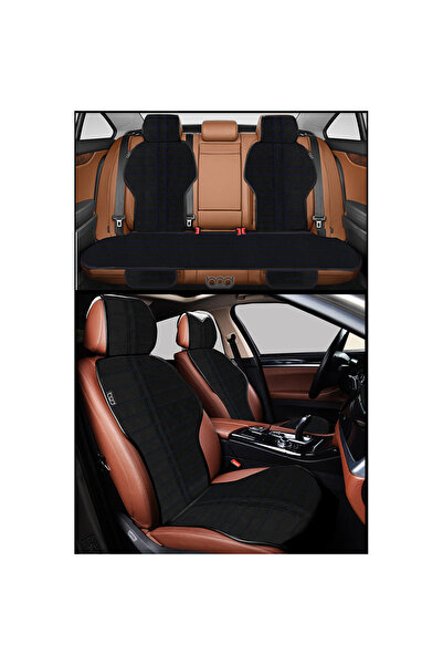 Bod طقم وسادة مقعد السيارة بجيب ريش تايلاندي، غطاء حماية للمقعد، سلسلة رياضية (مجموعة كاملة أمامية وخلفية)