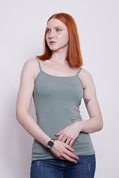 Jument Тканина з лікрам і бавовною на бретельках - темно-м'ятна