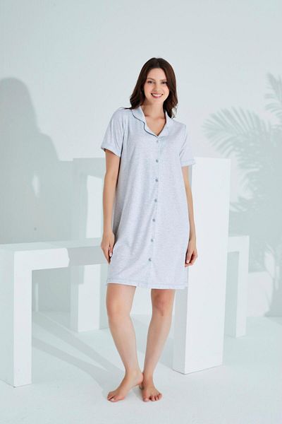 Etoile Νυχτικό εγκυμοσύνης Bamboo Long Buttoned Maternity 30151-30154