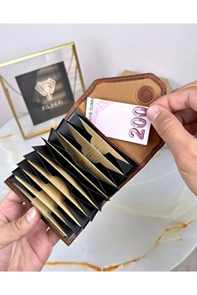 Fil Deri Γνήσιο δέρμα - Μαγνητικό - Θήκη νομισμάτων - Θήκη κάρτας ακορντεόν 2063