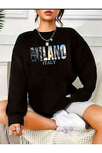 Medinenur Суичър с щампа Milano