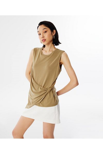 Twist Cupro Draped T-Shirt
