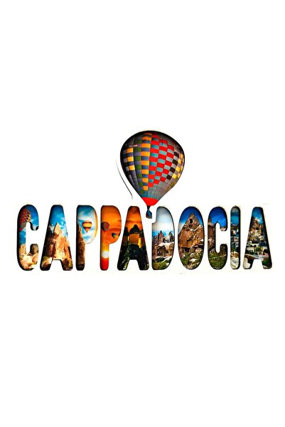 312 KONSEPT KAPADOKYA TEMALI AHŞAP MAGNET 14X8 CM