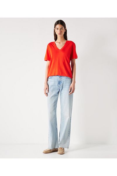 İpekyol Basic-T-Shirt mit V-Ausschnitt